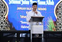 Sambutan Wagub) Banten A Dimyati Natakusumah pada Pelepasan dan Pemberangkatan Jamaah Haji Kloter 35 Kota Serang