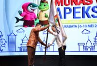Pengukuhan Wali Kota Surabaya Eri Cahyadi sebagai Ketua APEKSI periode 2025–2030.