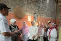 Ketua TP Posyandu Banten didampingi Wakil Ketua Posyandu Kota Serang meninjau langsung kondisi rumah roboh di Kampung Kilasah, Kota Serang
