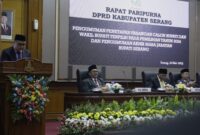 Kepala Kemenag Serang Pimpin Do'a dalam Rapat Penetapan Bupati dan Wakil Bupati Terpilih