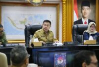 Rapat Koordinasi Pengendalian Inflasi Tahun 2025 yang digelar secara hybrid