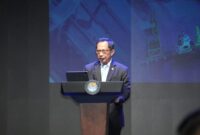 Menteri Dalam Negeri (Mendagri) Muhammad Tito Karnavian menjadi pembicara dalam International Conference on Infrastructure (ICI) 2025