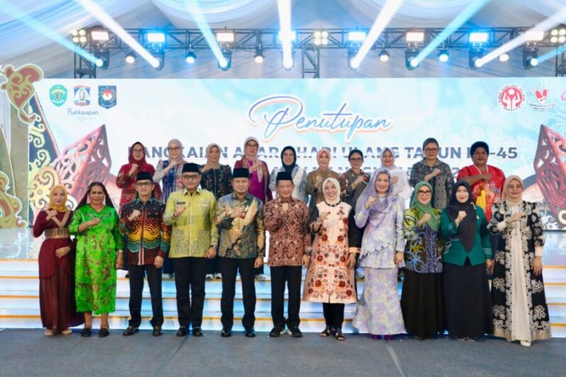 Kegiatan Penutupan Perayaan Hari Ulang Tahun (HUT) ke-45 Dewan Kerajinan Nasional (Dekranas) di halaman Balikpapan Sport and Convention Center (BSCC) Dome, Kota Balikpapan