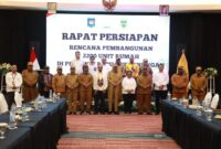 Rapat Persiapan Rencana Pembangunan 2.200 Unit Rumah di Provinsi Papua Pegunungan yang berlangsung di Hotel Baliem Pilamo, Wamena, Kabupaten Jayawijaya, Papua Pegunungan, Senin (11/8/2025).