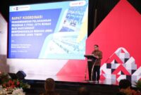 Mendagri Muhammad Tito Karnavian pada acara Sosialisasi Program Kredit Usaha Rakyat (KUR), Kamis (16/10/2025).