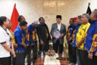 Menteri Agama Nasaruddin Umar dalam audiensi bersama Majelis Rakyat Papua Barat (MRPB) di Masjid Istiqlal, Jakarta. Senin (27/04/2026).