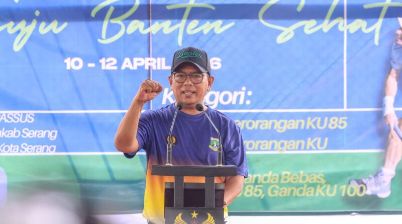 Andra Soni Dorong Kolaborasi Lewat Turnamen Tenis Piala Gubernur Banten 2026