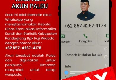Diskomsantik Pandeglang Jadi Sasaran Penipuan Bermodus Catut Nama Pejabat