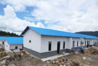 Pembangunan huntap di Desa Dolok Nauli, Kecamatan Adian Koting, Kebaupaten Tapanuli Utara, Sumatera Utara. Dok. Satgas PRR/BNPB