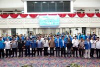 Wakil Gubernur Lampung bersama jajaran PMII dan peserta PKL di Balai Keratun, Rabu (1/7/2026)