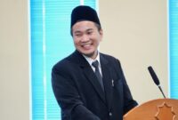 Dr. Muhammad Faizar H. M. Pd saat menyampaikan hasil disertasinya dalam ujian terbuka Program Doktor Psikolog Pendidikan Islam UMY
