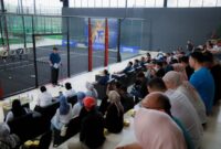 Suasana pembukaan Siger Smash Padel Tournament 2026 di The Canopy Lampung, Bandarlampung, Minggu (19/7/2026)