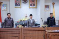 Sekdaprov Marindo Kurniawan memimpin pelantikan tiga pejabat baru di lingkungan Pemerintah Provinsi Lampung.