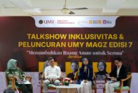 Foto Talkshow Inklusivitas dan Peluncuran UMY Magz edisi 7 di Public Space Perpustakaan UMY