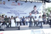 Wakapolda Banten Brigjen Pol. Iwan Saktiadi menghadiri Panen Raya Padi PS-08 dan Gerakan Tanam Jagung Hibrida PS-08 di Desa Sukarame, Kecamatan Carita, Kabupaten Pandeglang