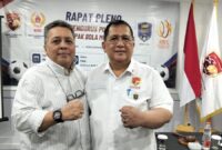Wakil Ketua Umum Komite Sepakbola Mini Indonesia (KSMI) Tundra Meliala bersama Ketua Umum Yan Mulia Abidin. (Jabok/KSMI)