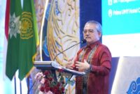 Kepala Perpustakaan Nasional Republik Indonesia, Prof. E. Aminudin Aziz, M.A., Ph.D., dalam pidato kunci pada hari pertama Konferensi Perpustakaan Digital Indonesia (KPDI) ke-17 di UMY