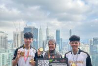 Mahasiswa Teknik UMY yang berhasil meraih tiga penghargaan di Kompetisi Beton Internasional Malaysia