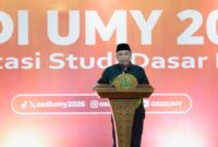Ketua BPH UMY, Dr. Agung Danarto saat membuka rangkaian OSDI MABA UMY TA 2026/2027
