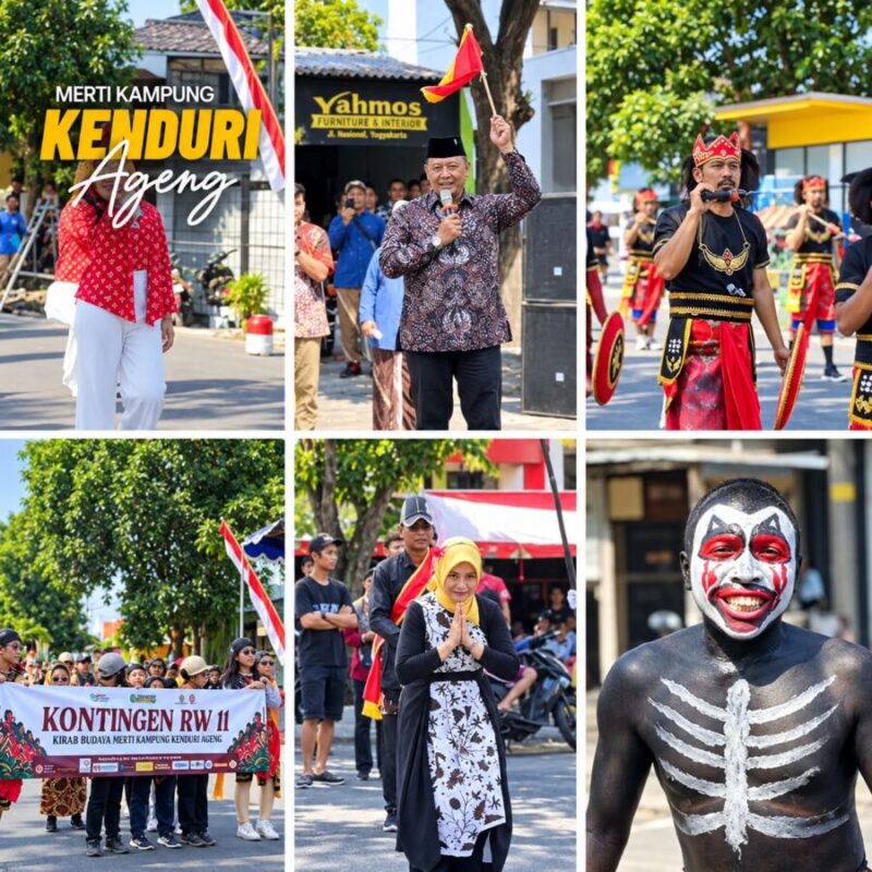 Ketua Komisi A DPRD Kota Yogyakarta Susanto Dwi Antoro membuka pawai kirab budaya Merti Kampung Gambiran #12 di Jalan Gambiran