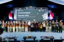 Para pemangku kepentingan dan tamu undangan berfoto bersama dalam pembukaan acara Lampung Begawi x SigerFest 2026 di Lampung City Mall