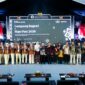 Para pemangku kepentingan dan tamu undangan berfoto bersama dalam pembukaan acara Lampung Begawi x SigerFest 2026 di Lampung City Mall