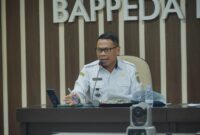 Kepala BKD Provinsi Lampung Rendi Reswandi menyampaikan pandangan dalam rapat persiapan dan pendataan atlet PORNAS KORPRI XVIII Tahun 2027.