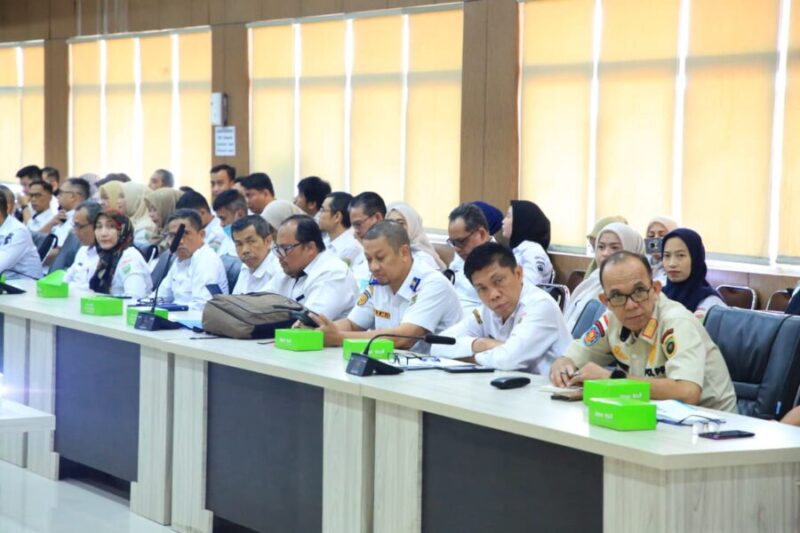 Suasana kegiatan Pengukuhan Indeks Kualitas Kebijakan yang dihadiri kepala OPD di lingkungan Pemprov Sumsel.