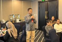 Suasana seminar dan diskusi publik terkait dorongan pengesahan Rancangan Undang-Undang Keamanan dan Ketahanan Siber (RUU KKS) di Hotel Aston Priority Simatupang  