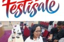 Kepala Bagian Perekonomian dan Kerja Sama Kota Yogyakarta Danang Yuli Saksono (depan, kemeja putih kanan) bersama narasumber lainnya memberikan paparan dalam jumpa pers FestiSale dan Gemati Pasar Jogja di Ruang Yudhistira