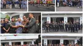 Berbagai ormas, komunitas, hingga pelaku usaha Yogyakarta mendatangi Makorem 072/Pamungkas untuk menyampaikan ucapan selamat HUT ke-81 TNI secara langsung