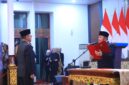 Herman Deru memimpin prosesi pengukuhan Farid Firman sebagai Kepala Perwakilan BPKP Provinsi Sumsel yang baru.