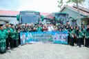 Jihan Nurlela bersama pengurus PWNU dan PW Pergunu Lampung melepas secara resmi rombongan mahasiswa beasiswa S-1 dan S-2 di Aula PWNU Lampung.