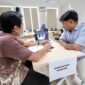 proses cek kesehatan gratis yang diselenggarakan oleh UMY dan UPTD Puskesmas 1 kepada civitas UMY